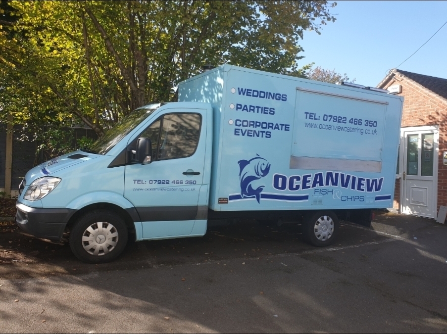 OceanView Catering fish and chip van ready for event service